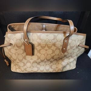Coach Brown Signature Tote Bag